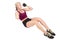 Fitness young woman doing abdominal crunch