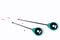 Fitted fishing rods for winter fishing on a white background, cl