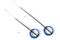 Fitted fishing rods for winter fishing on a white background, cl