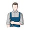Fitter mechanic.Professions single icon in cartoon style vector symbol stock illustration web.
