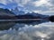 Fitz Roy Majesty: Argentina\'s Iconic Mountain Peaks, El Chalten, autumn lake reflection, midday