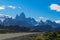 Fitz Roy mountain peak view