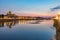 Fiume Arno river Florence Italy at night