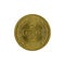 Five bahraini fils coin 1992 isolated