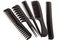 Five black combs