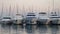 Five boats in the harbour, Split, Croatia