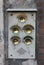 Five Brass Doorbells