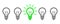 Five bulb. Creation ideas bulb, business idea - vector