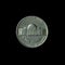 Five Cents  Jefferson Nickel  isolated on the black background