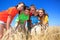 Five children in wheat field