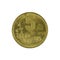 Five chinese jiao coin 1999 isolated