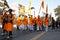 Five chosen ones in a sikh religious procession