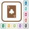 Five of clubs card simple icons