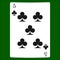 Five clubs. Card suit icon , playing cards symbols