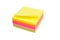 Five color block of post-it notes