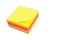 Five color block of post-it notes