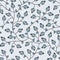 Five cornered Leaves branches seamless pattern