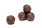 Five dark chocolate truffles