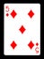 Five of Diamonds playing card,