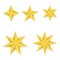 Five different stars