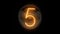 Five. Digit 5 Nixie tube indicator digit. Gas discharge indicators and lamps. 3D. 3D Rendering