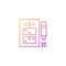 Five digit lottery game gradient linear vector icon