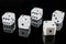 five dot dice white pictures