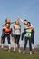 Five Female Runners Training For Race