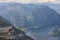 Five fingers landmark viewpoint and Hallstater lake. Upper Austria