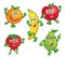 Five Fun Cartoon Fruit Characters