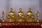 Five Gold Sculptures on an Altar at Canton Shrine