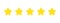 Five gold stars rating icons on white background. Feedback customer product concept. Positive review. Satisfaction