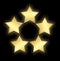 Five golden stars