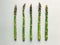 Five green asparagus