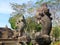Five Headed Naga Sculptures at the Staircase of Phanom Rung Historical Park in Thailand
