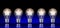 Five lightbulbs with lit stars. ranking or rating image concept