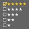 Five matted yellow web button stars ratings