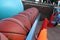 Five or more basketballs are placed in a row sports equipment physical education