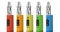 Five multicolored electronic cigarettes
