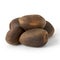 Five pine nuts on a white background. pine nuts on a white background. Full depth of field.