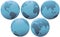 Five Planet Earth Globes in Soft Blue Light