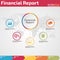 Five points financial report infographic design template