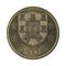 Five portuguese escudo coin 1985 isolated on white background