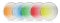 A Five Rainbow colorful buttons for web use