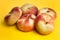 Five red and yellow paraguayan peach