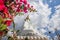 Five sitting Buddha statues at Wat Pha Sorn KaewWat Phra Thart Pha Kaewin Khao Kho,Phetchabun,north-central Thailand.