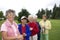 Five Smiling Golfers