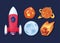 five space outer icons