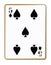 Five Spades Isolated Playing Card