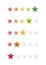 Five stars customer product rating review colorful flat icon scale for apps and websites